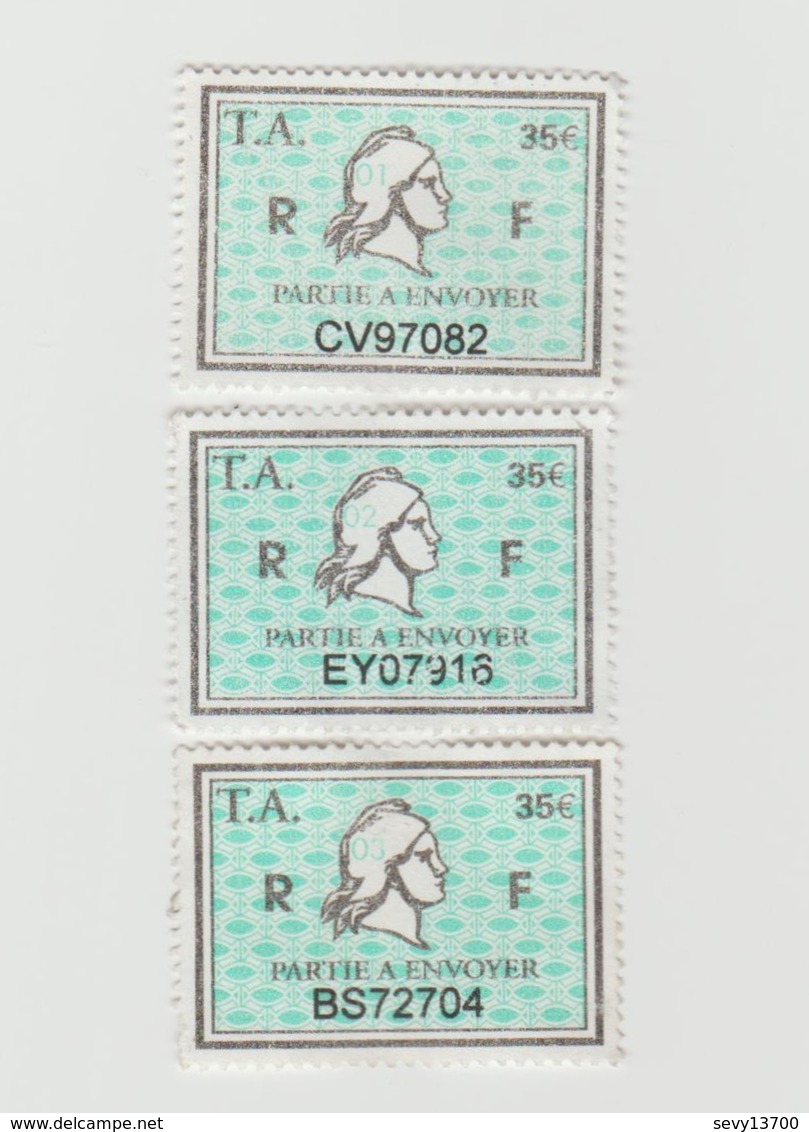 Série Timbres Fiscaux -  3 Timbres Amende Millésime 01 - 02 - 03 - Autres & Non Classés