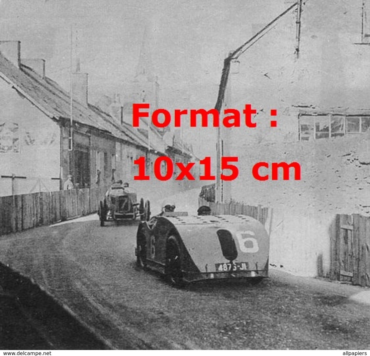 Reproduction D'une Photographie Ancienne D'une Bugatti Type Tank Au Grand Prix De Tours En 1923 - Autres & Non Classés