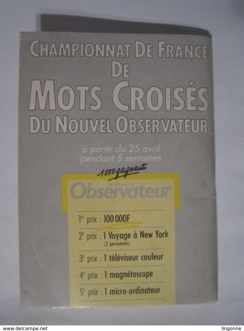 PREMICES mots croisé 1986