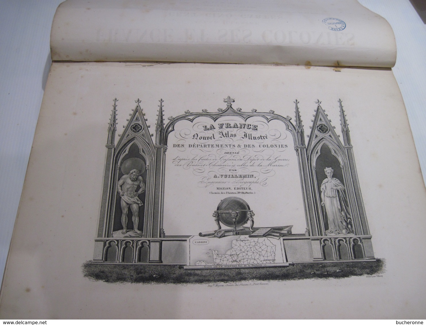 La FRANCE ET SES COLONIES Atlas Illustré 105 Cartes M VUILEMIN Edition 1873 Dans Son Jus Intérieur Non Déchiré - 1801-1900