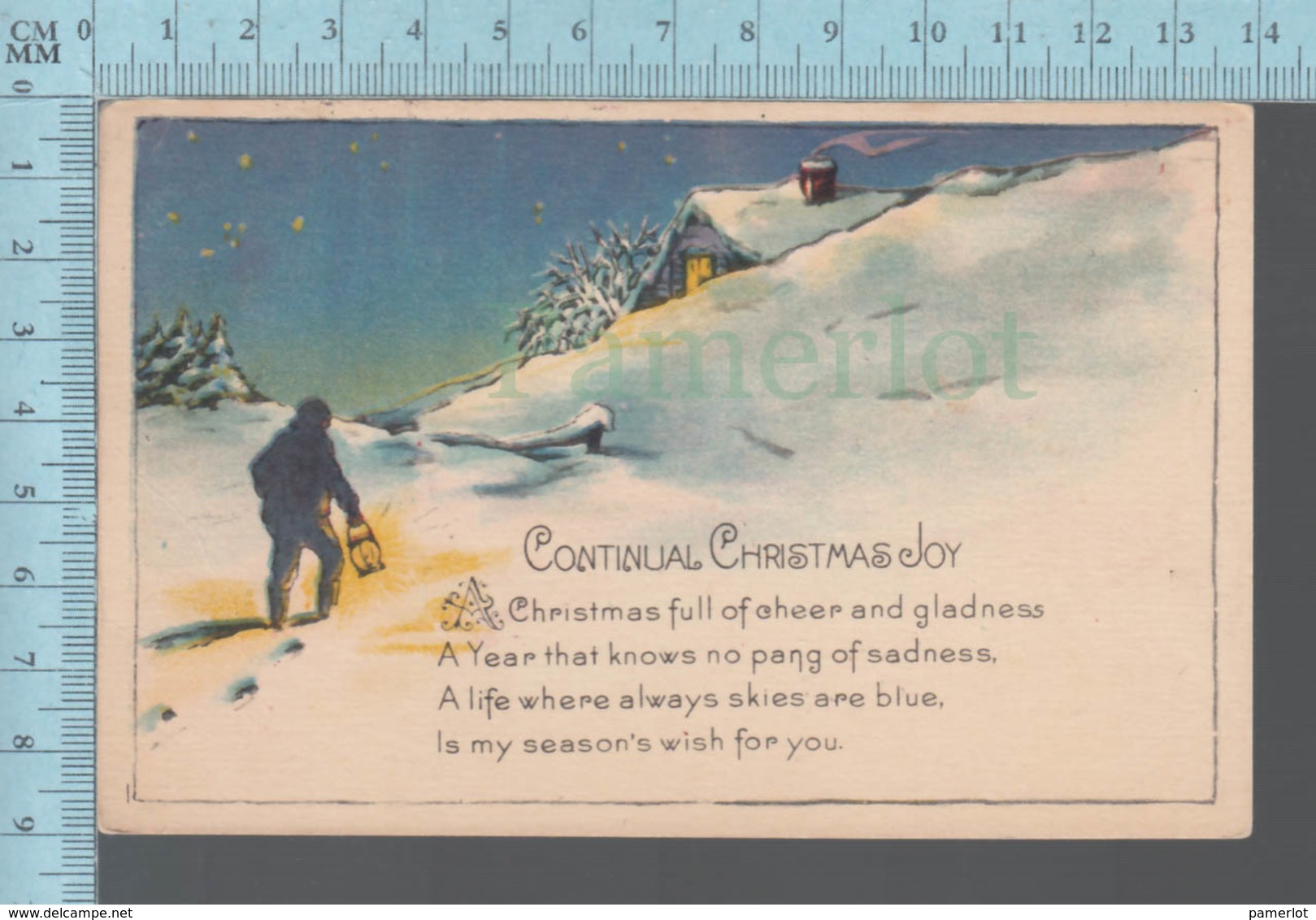 CPA -Continual Christmas Joy - Walk To The House,  Cover Strong Maine C: 1920,  With USA Stamp - Autres & Non Classés