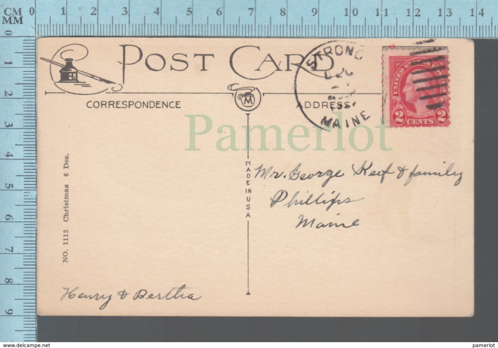 CPA -Continual Christmas Joy - Walk To The House,  Cover Strong Maine C: 1920,  With USA Stamp - Autres & Non Classés