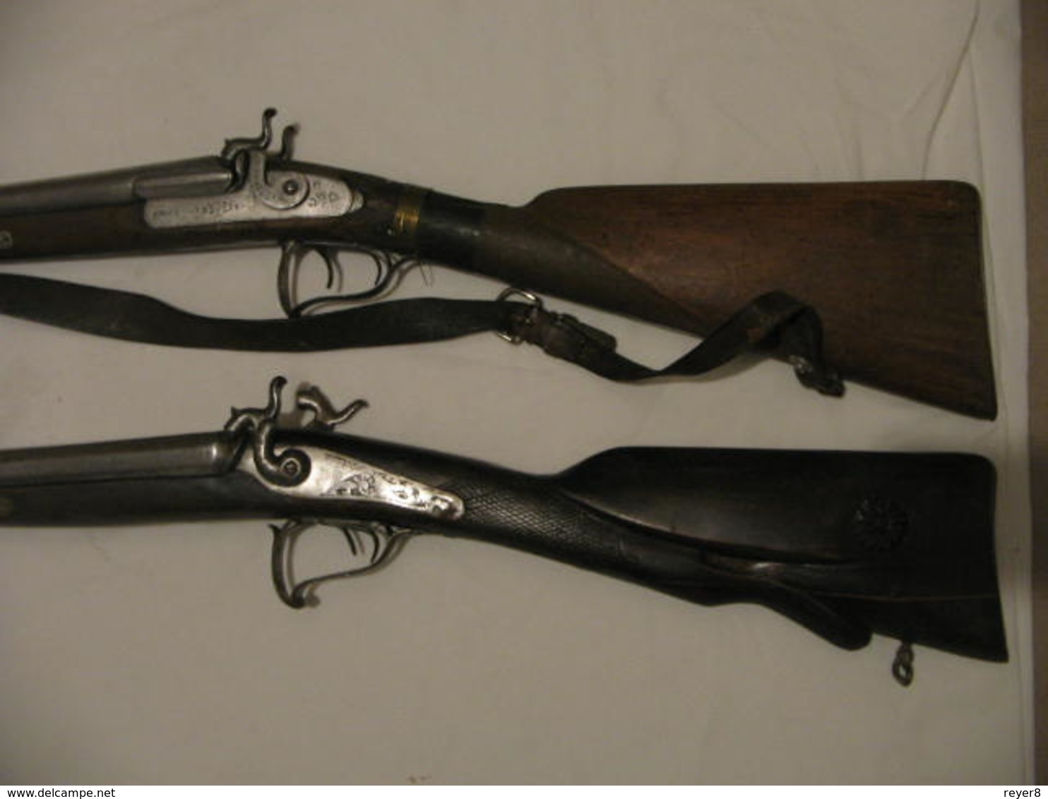 Lot 2xancien  Fusil Pouder Noire XIX - Casques & Coiffures