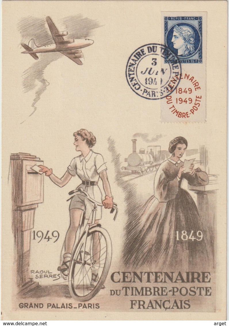 Carte-Maximum FRANCE N° Yvert 831 (CERES ) Obl Sp Centenaire Du Timbre (Ed Blondel) - 1940-1949