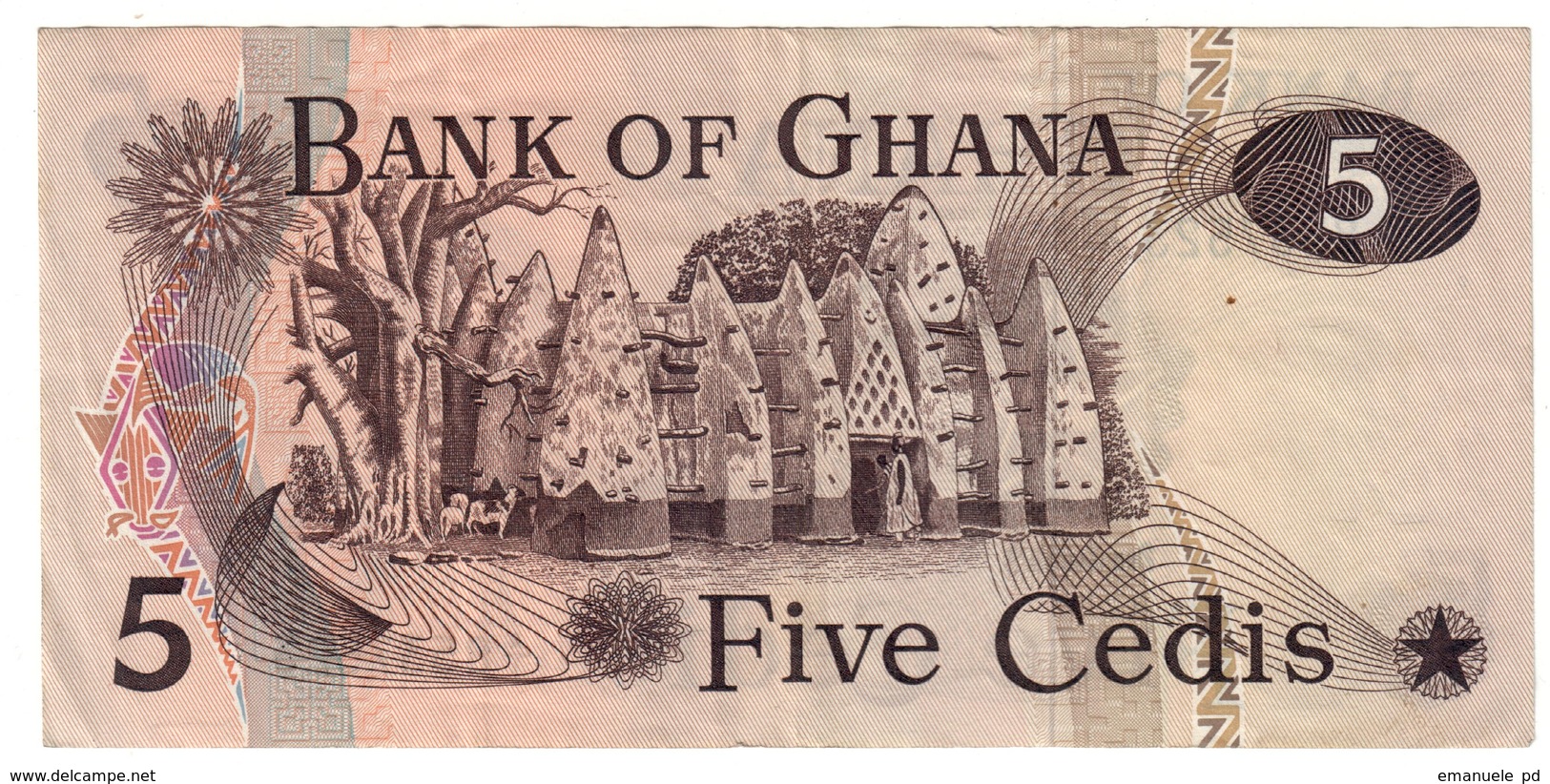 Ghana 5 Cedis 02/01/1973 S/N A/1 - Ghana