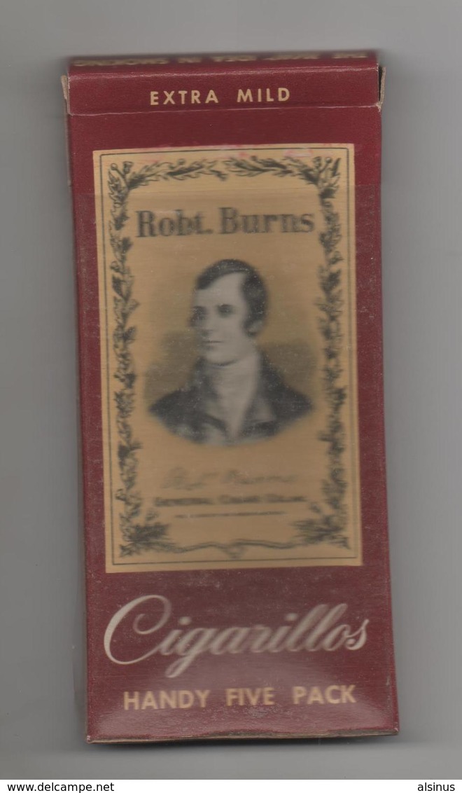 ETUI VIDE DE 5 CIGARES  - ROBT. BURNS - GENERAL CIGAR CO. INC - Estuches Para Puros