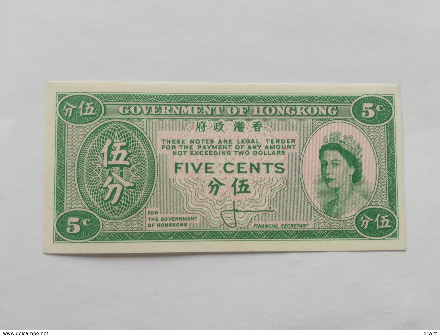 HONG KONG 5 CENTS 1961 - Hong Kong