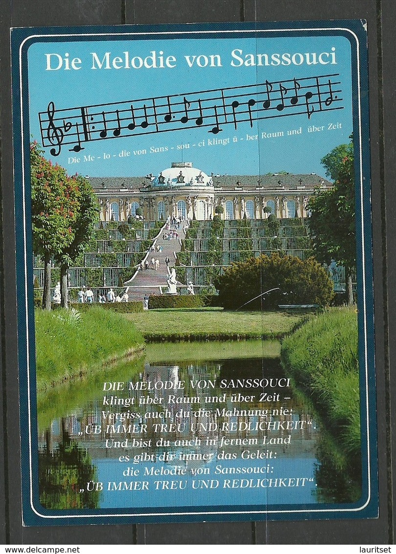 Deutschland POTSDAM Schloss Sanssouci With Weinbergterrassen Sent 1998 With Stamp - Potsdam