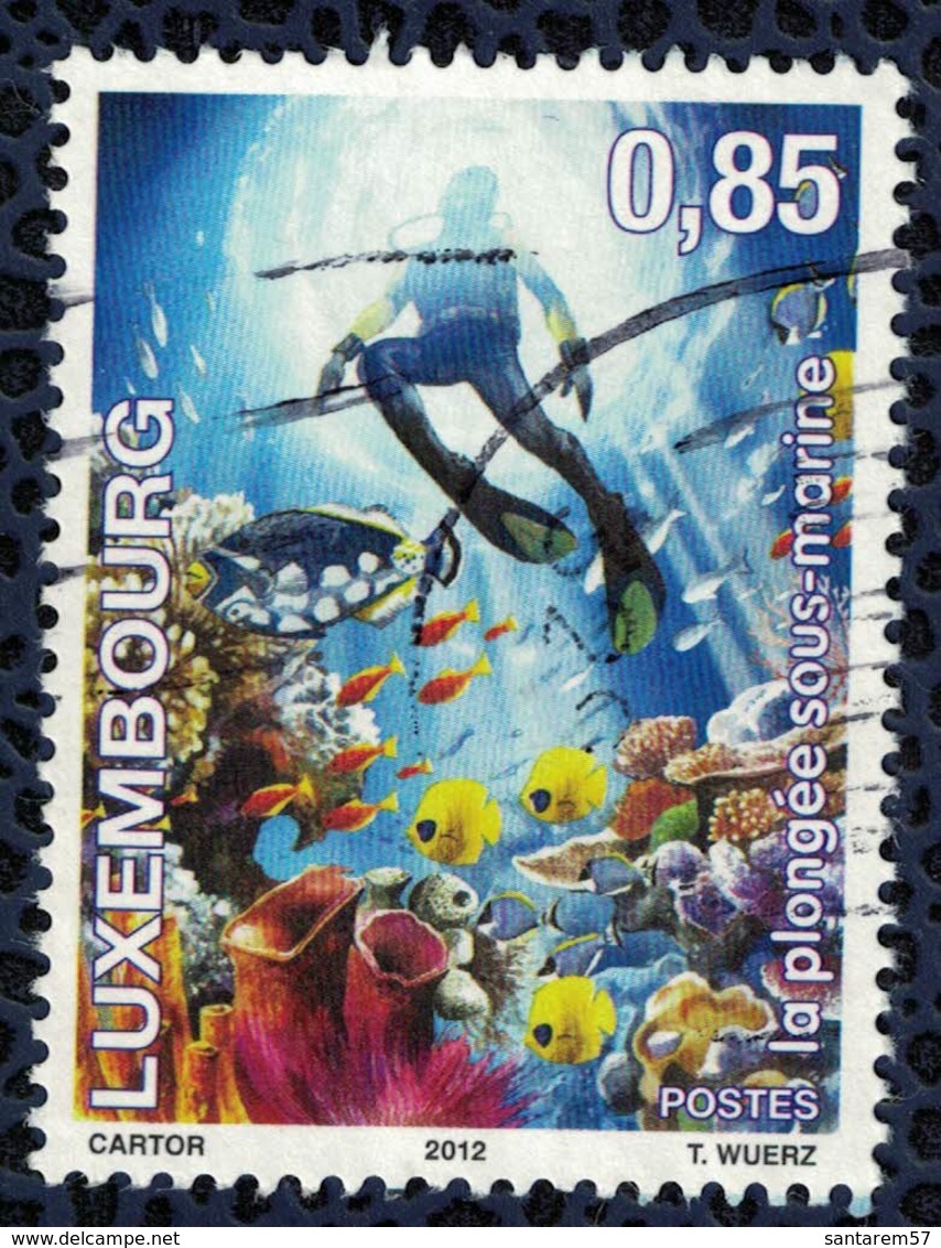 Luxembourg 2012 Oblitéré Used La Plongée Sous Marine - Used Stamps
