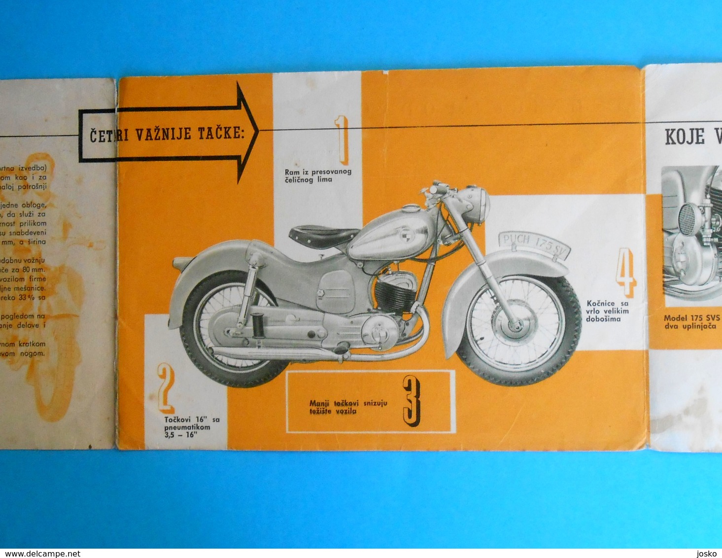 Yugoslav Original Vintage Brochure ... PUCH 175 SV-SVS Austria Motorcycle * Moto Motorrad Motociclo Motorbike Osterreich - Motos