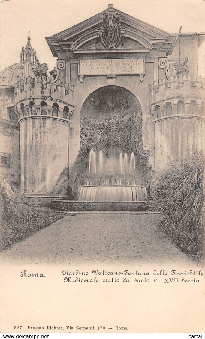 ROMA - Giardino Vaticano - Fontana Delle Forri-Stile - Vatican