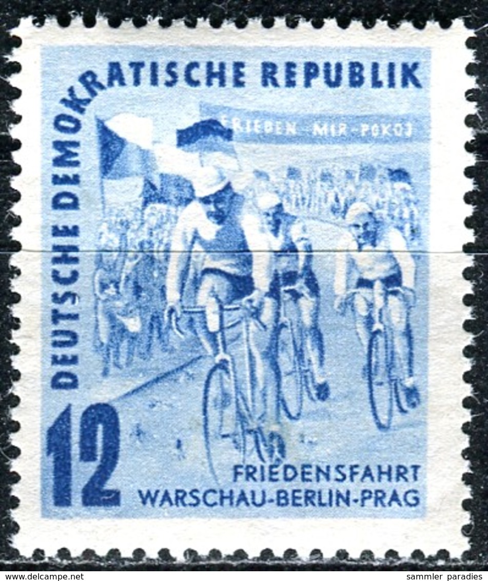 DDR - Mi 307 - ** Postfrisch (A) - 12Pf           Radfernfahrt 52 - Nuevos