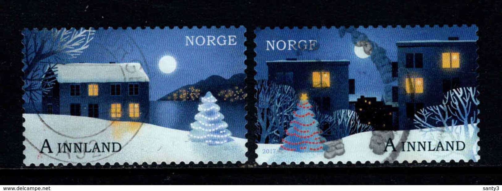 Noorwegen, Yv Jaar 2017, Kerstmis, Gestempeld, Zie Scan - Oblitérés