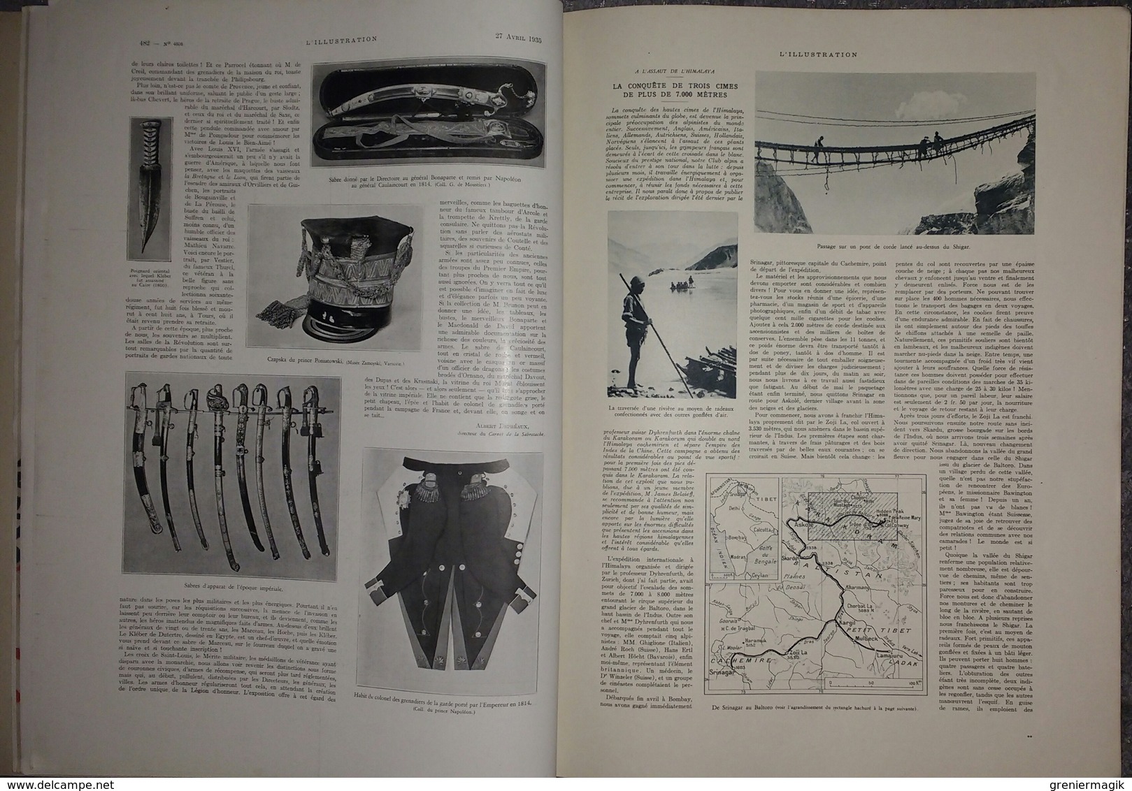 L'Illustration 4808 27/04/1935 Edouard Renard - Alpinisme Himalaya Karakoram - Ras Shamra-Ugarit - Villemaur/vanne - L'Illustration