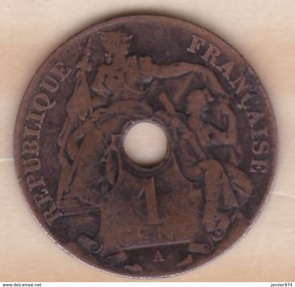 Indochine Française. 1 Cent 1912 A. Bronze - Altri & Non Classificati