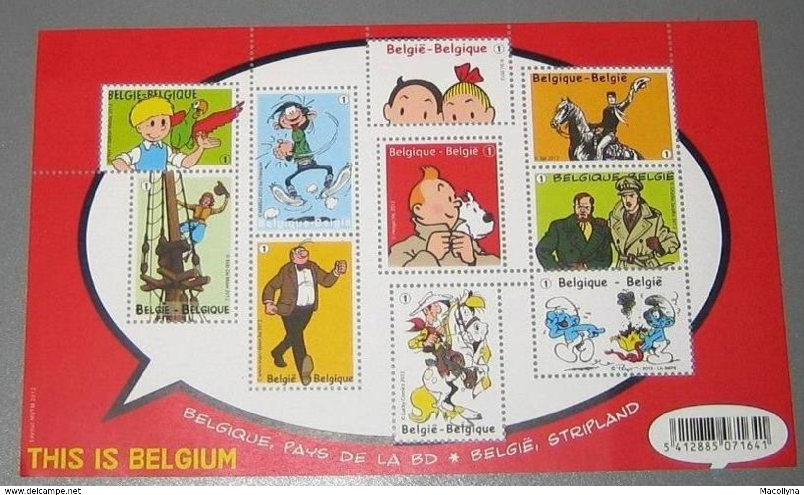 4258/67** Blok 201 MNH Tintin En Belgique, Pays De La BD** Kuifje In België, Stripland- This Is Belgium - 1961-2001