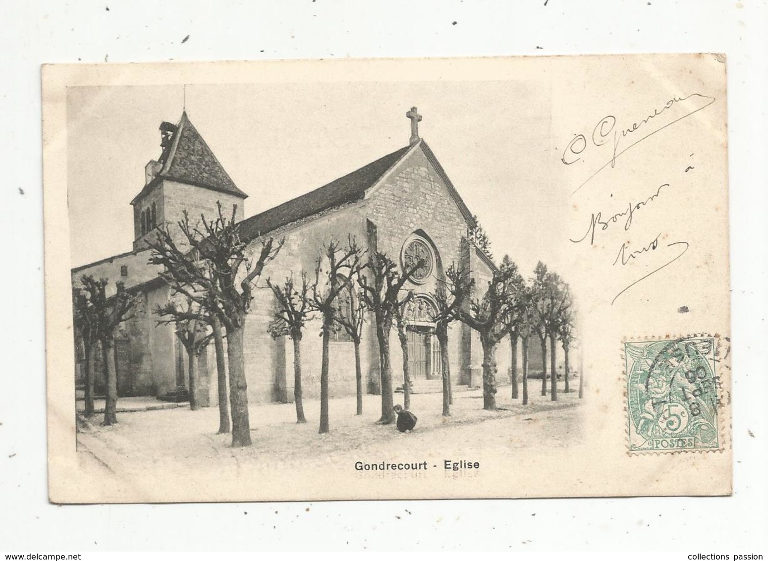 Cp , 55 , GONDRECOURT , église , Dos Simple , Voyagée 1906 - Gondrecourt Le Chateau