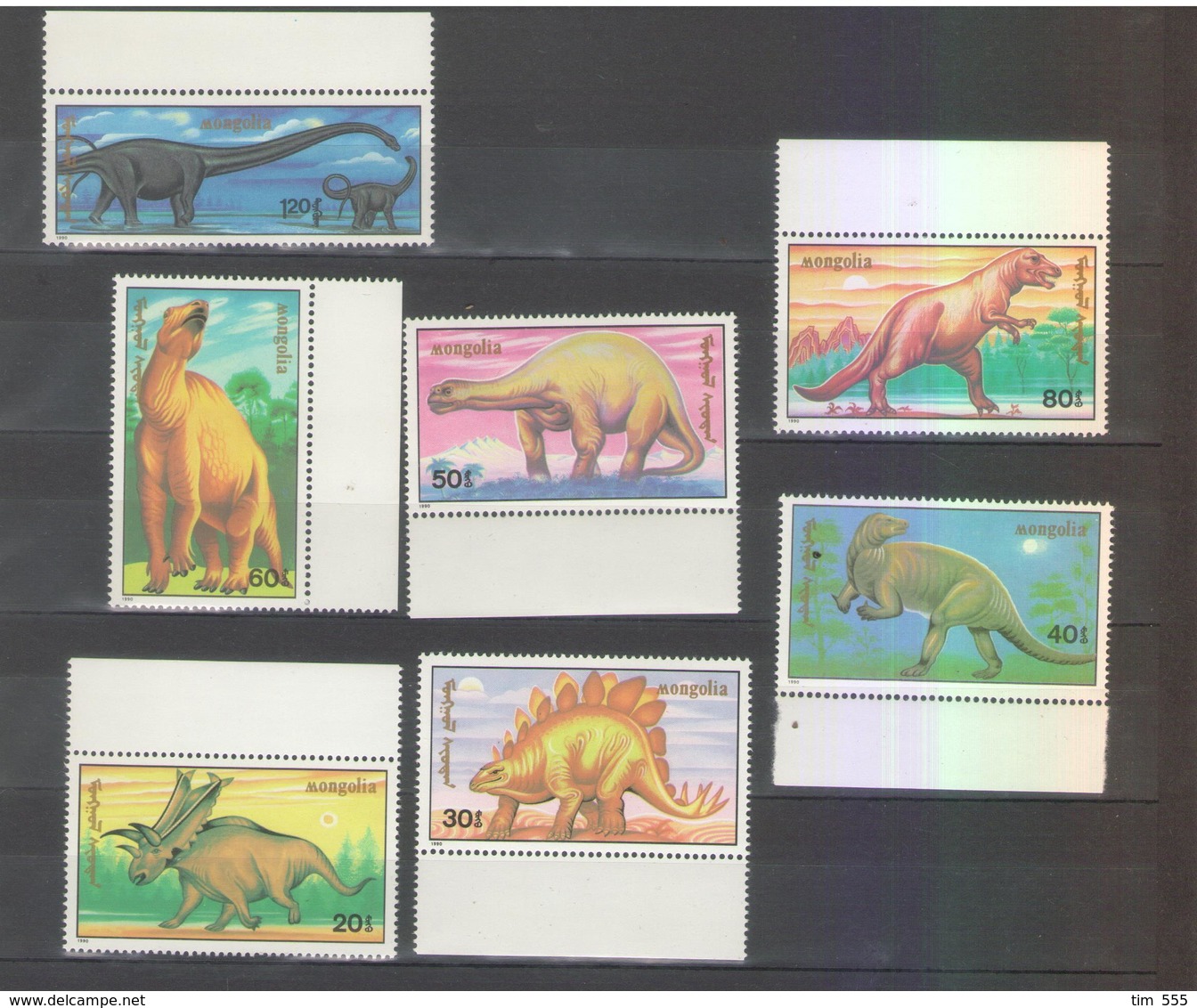 Mongolia 1990  Dinosars Prehistorics MNH - Preistorici