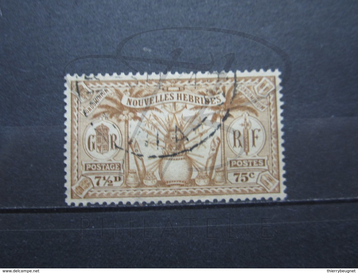 VEND BEAU TIMBRE DES NOUVELLES-HEBRIDES N° 87 , CACHET " VILA " !!! - Used Stamps