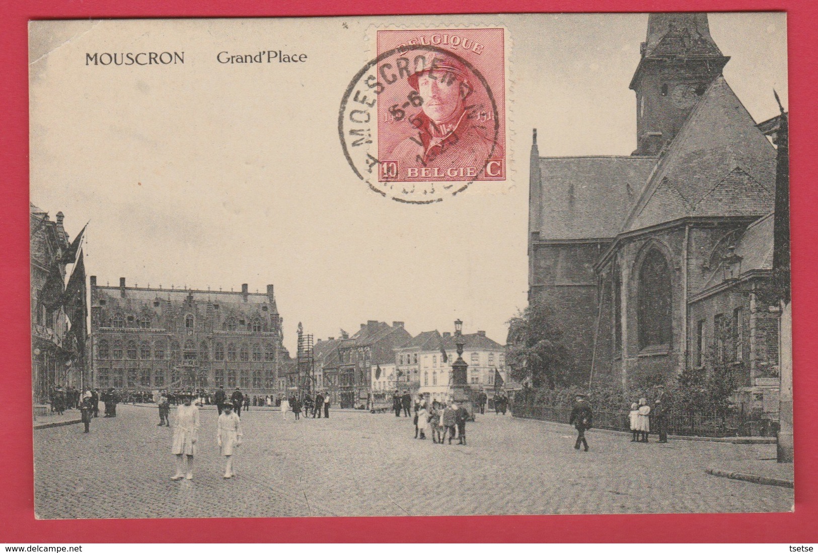 Mouscron - Grand'Place - 1920 ( Voir Verso ) - Mouscron - Möskrön