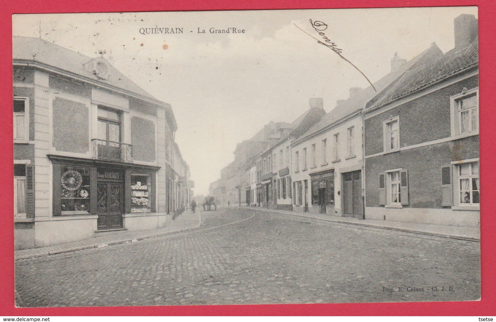 Quiévrain - La Grand'Rue - 1907 ( Voir Verso ) - Quiévrain