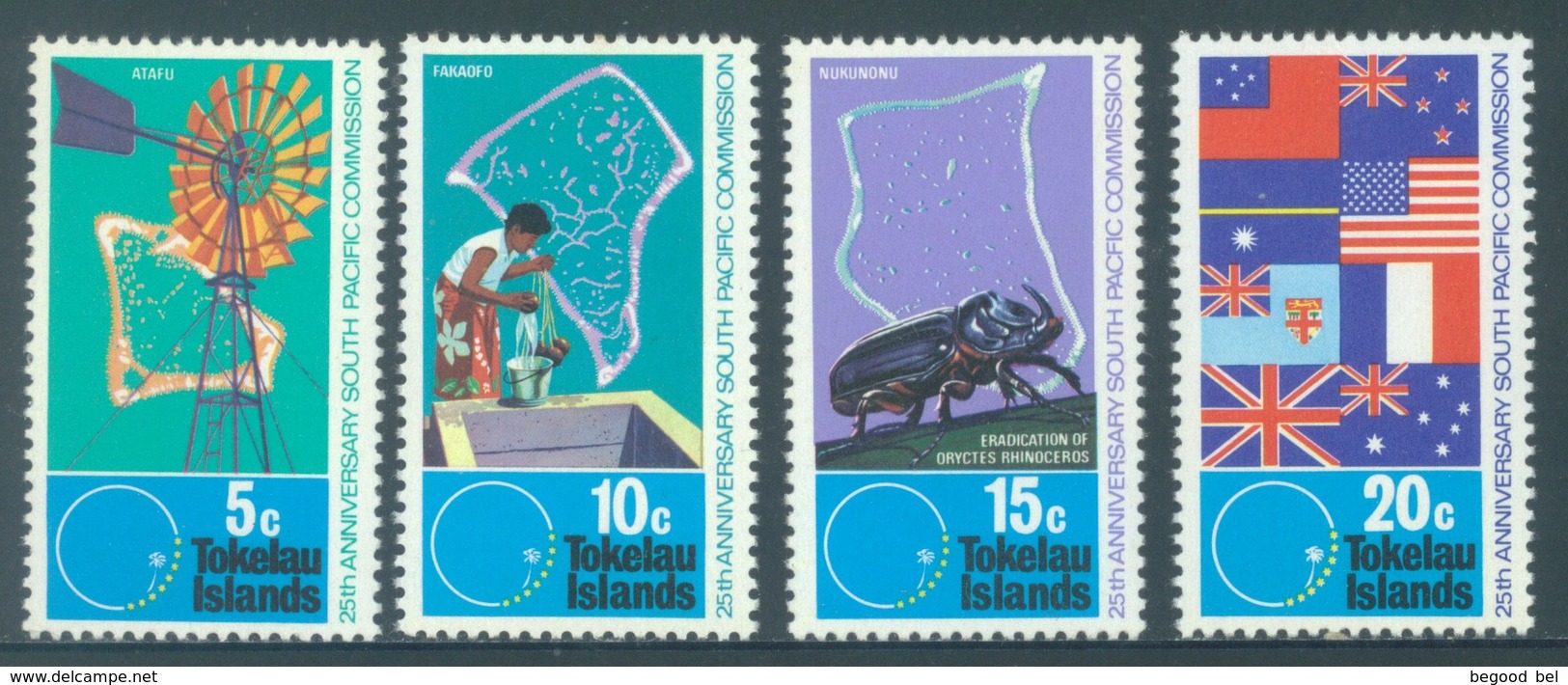 TOKELAU - MNH/** - 1972 - 25th ANNIV. SOUTH PACIFIC COMMISSION - Yv 33-36 -  Lot 18350 - Tokelau