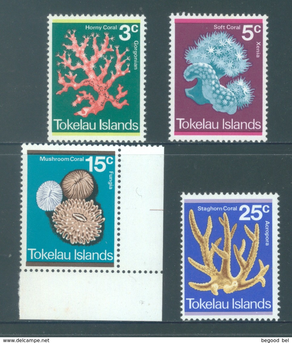 TOKELAU - MNH/** - 1973 - CORAL - Yv 37-40 -  Lot 18351 - Tokelau