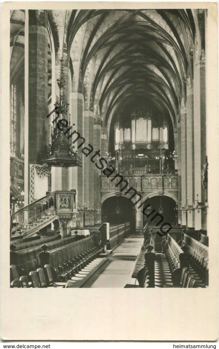 Leipzig - Thomaskirche - Orgel - Foto-AK - Verlag VEB Reprocolor Leipzig - Gel. 1954 - Kirchen U. Kathedralen