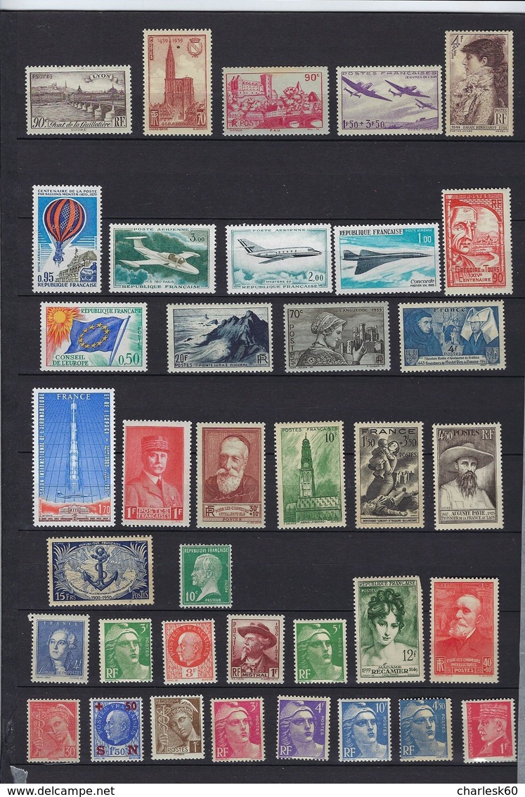 France Lot Vrac Collection De 190 Timbres Neufs - Collections