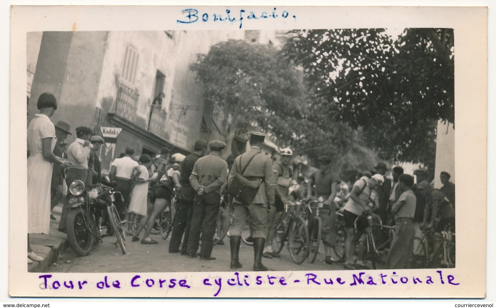 BONIFACIO (Corse) - 2 Photos Amateur - Tour De Corse Cycliste - 1935 - Cyclisme