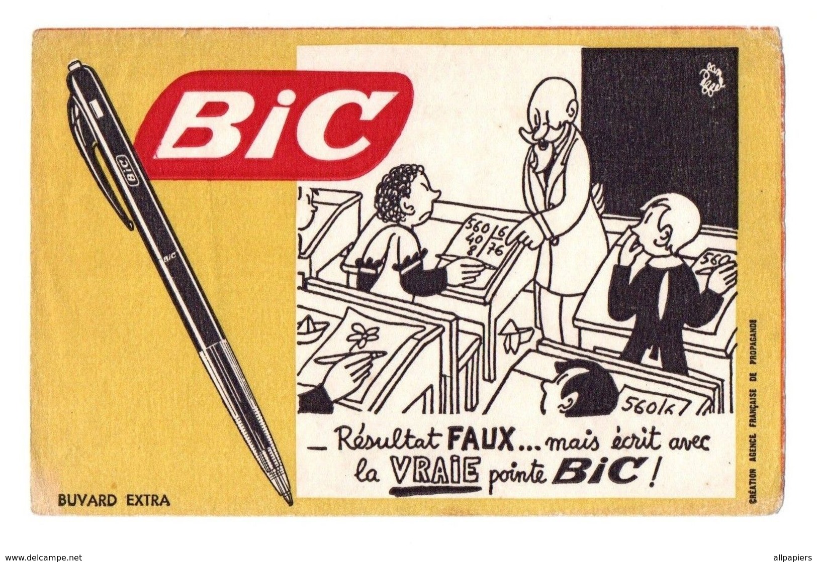 Buvard Extra BIC Résultat Faux Mais écrit Avec La Vraie Pointe BIC - B