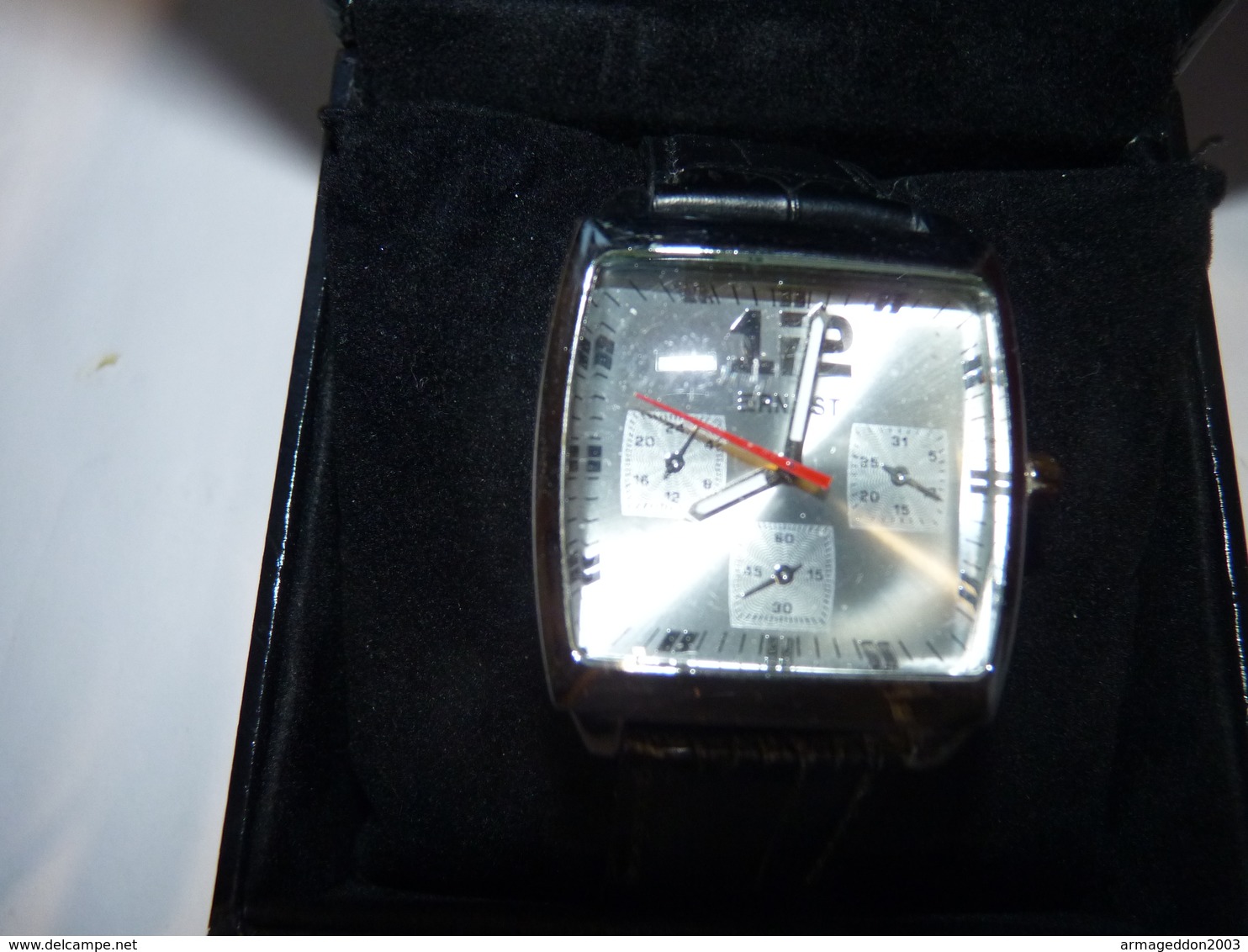 MONTRE HOMME ERNEST. A178 CADRAN LARGE ACHAT 2016 BIJOUTERIE SILENE - Watches: Modern