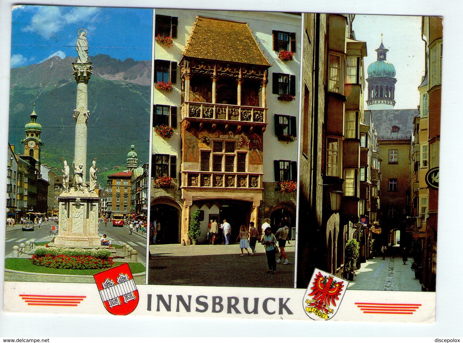 U3962 Nice Timbre SILVRETTA SKI + WANDERARENA On Postcard INNSBRUCK, ANNASAULE MARIA THERESINE STRASS - Innsbruck