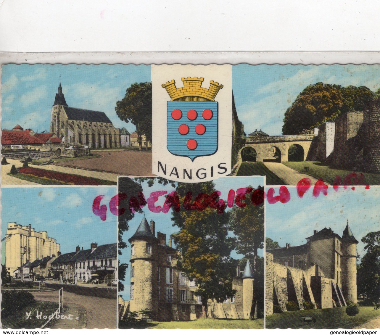 77-  NANGIS- L' EGLISE SAINT MARTIN-LES FOSSES ET VESTIGES DES FORTIFICATIONS-1969 - Nangis