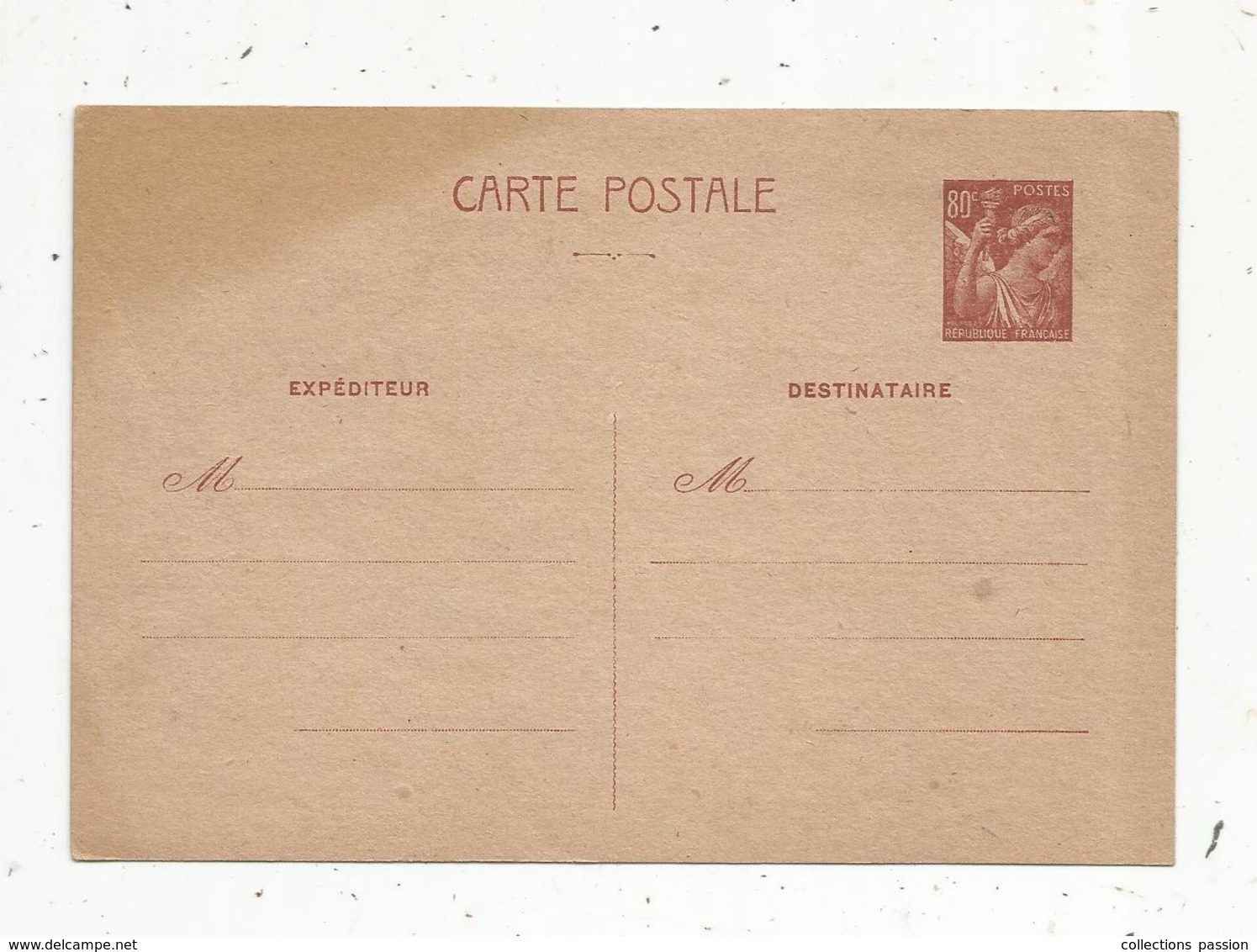 Timbre , Entier Postal Sur Carte Postale , Neuf , 80c - Cartes Postales Types Et TSC (avant 1995)
