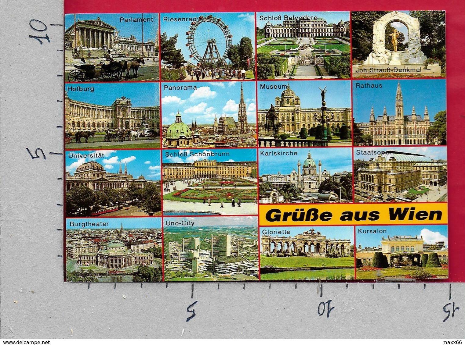 CARTOLINA VG AUSTRIA - Gruss Aus WIEN - Vedutine Multivue  - 10 X 15 - ANN. 1994 - Saluti Da.../ Gruss Aus...