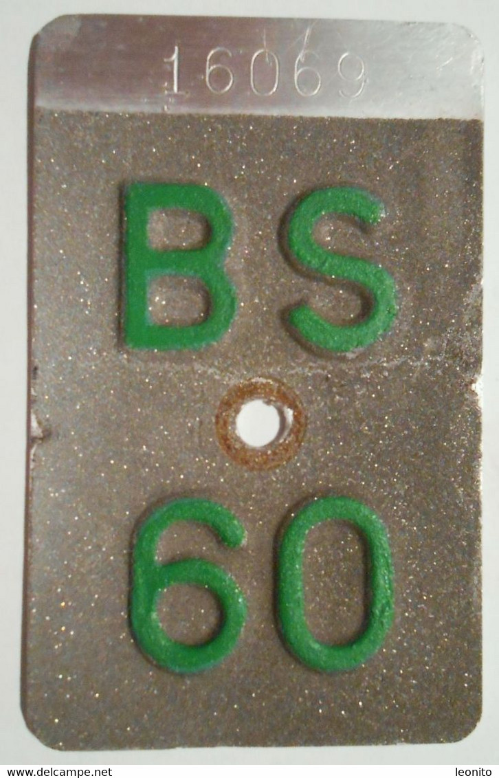 Velonummer Basel Stadt BS 60 - Plaques D'immatriculation