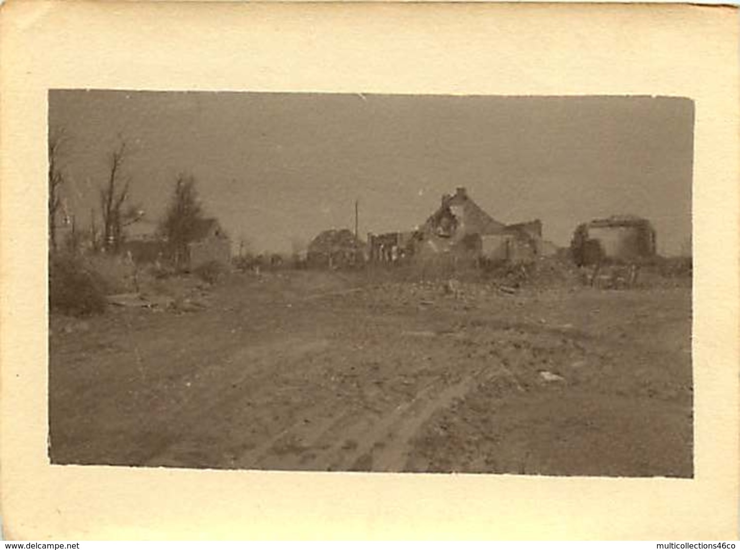 011218A - MILITARIA GUERRE 1914 18 BELGIQUE 1917 Ruine Bombe Bataille De L'Yser - Près De Pervyse ? - Guerra 1914-18