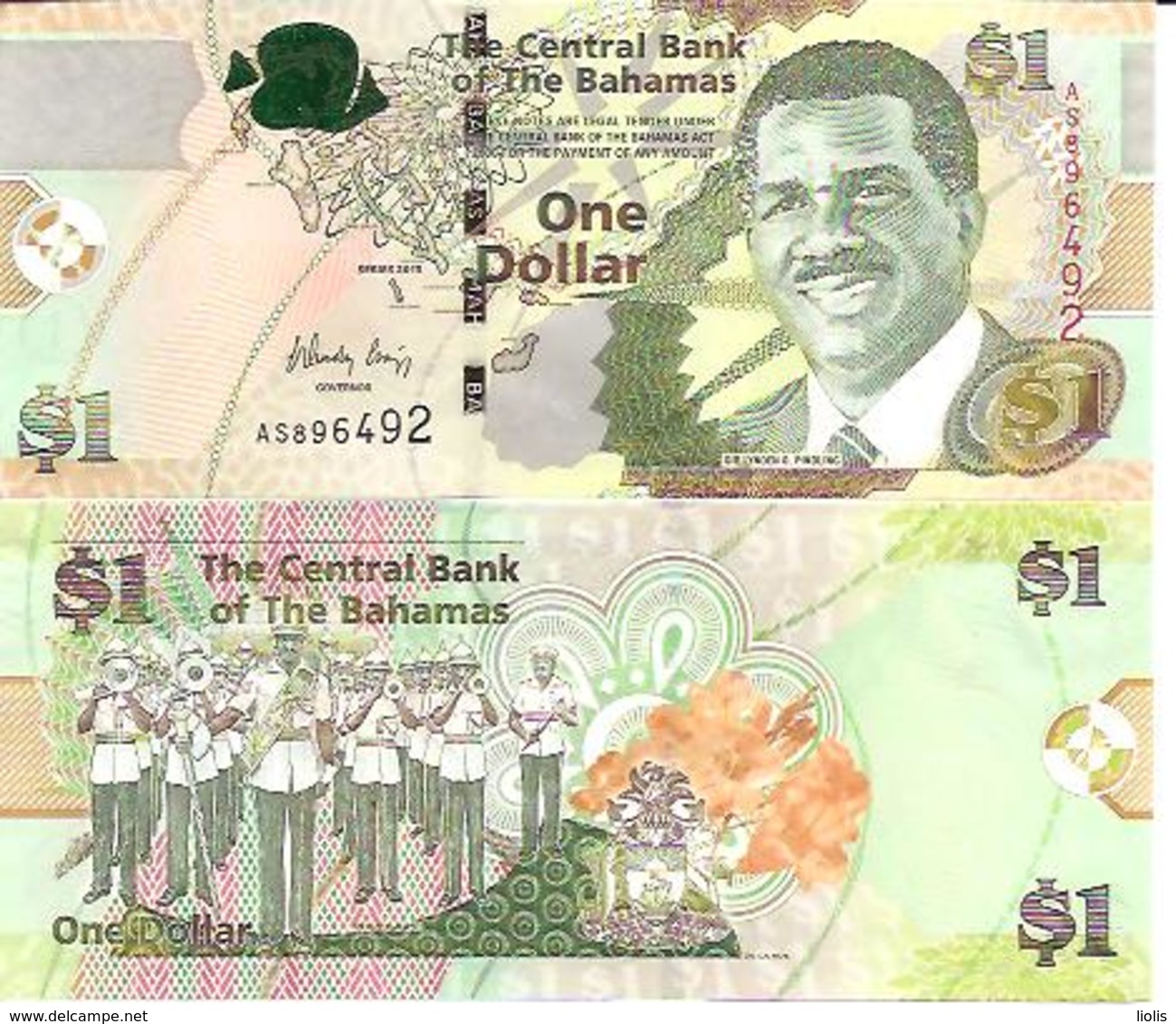 Bahamas  P-71  1 Dollar  2008  UNC - Bahamas