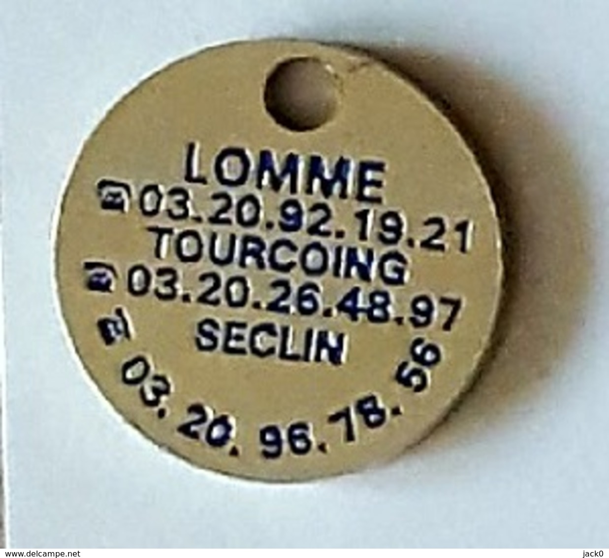 Jeton De Caddie  Argenté  Villes, Carburant  MORY  FIOUL  Performance  Verso  LOMME, TOURCOING, SECLIN  ( 59 ) - Trolley Token/Shopping Trolley Chip