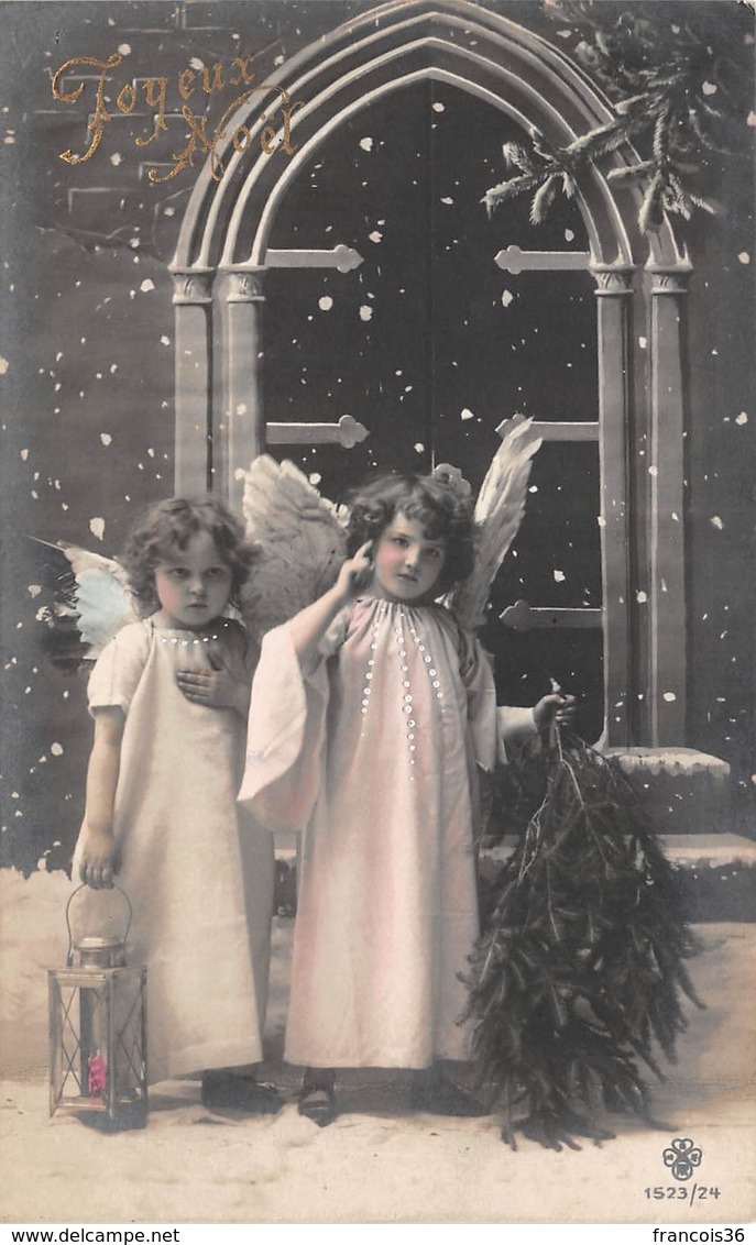 Joyeux Noël - Carte Fantaisie - Enfants Anges - Ange Neige - Other & Unclassified
