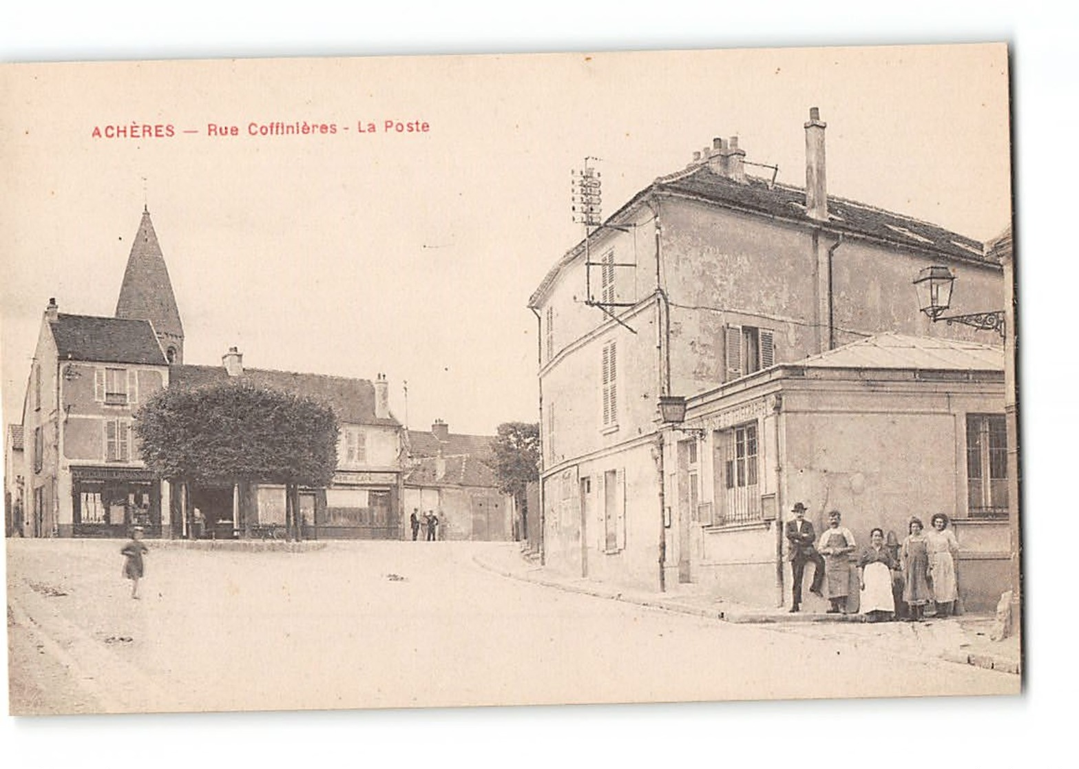 CPA 78 Acheres La Poste Rue Coffinieres - Acheres