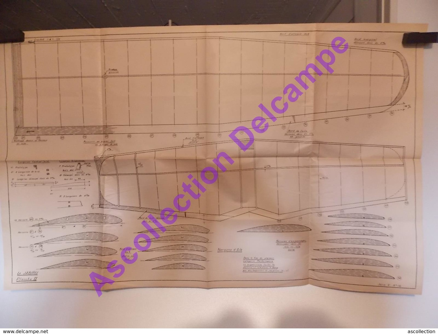 Plan Aeromodelisme Maquette Avion Planeur Le Jabiru G Bougueret MACF 2 Planches Plans Guillemard - Avions