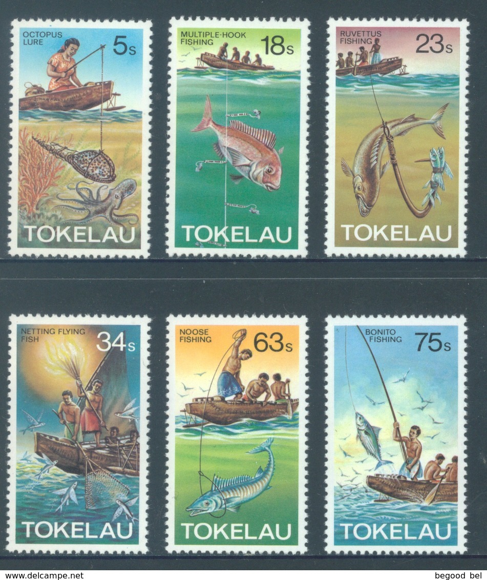 TOKELAU - MNH/** - 1982  - METHOD OF FISHING - Yv 85-90 -  Lot 18365 - Tokelau