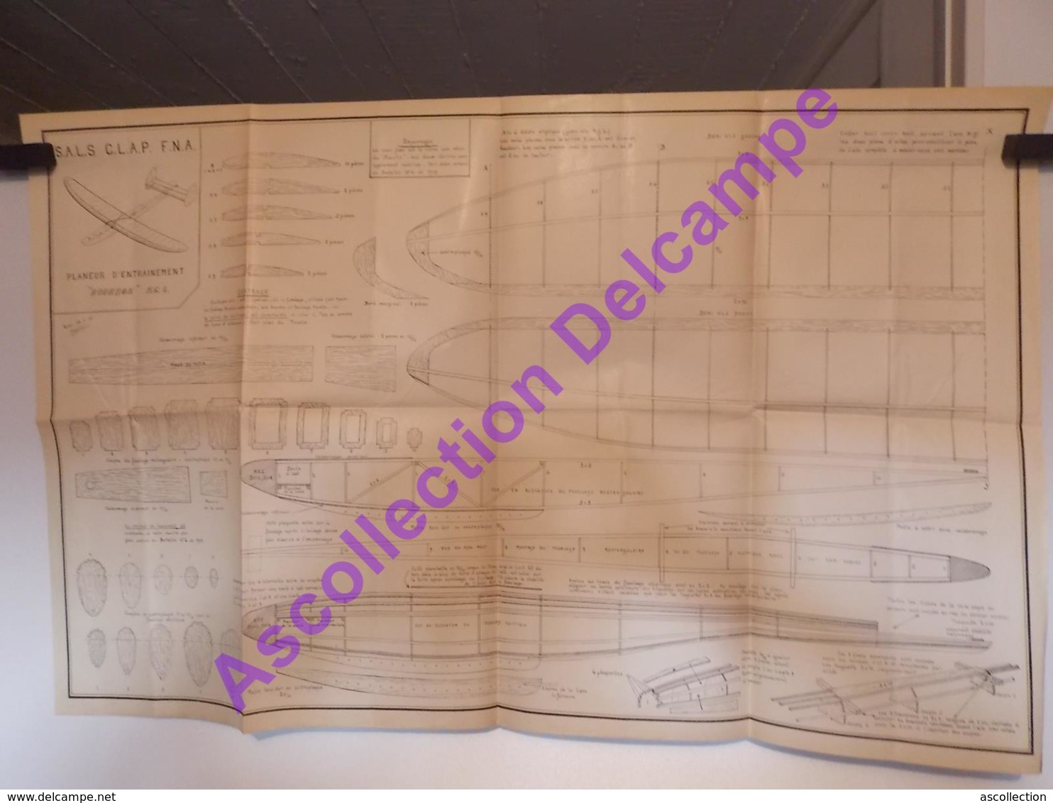 Plan Aeromodelisme Maquette Avion Planeur Planeur D Entrainement Bourdon MG4 - Aviones