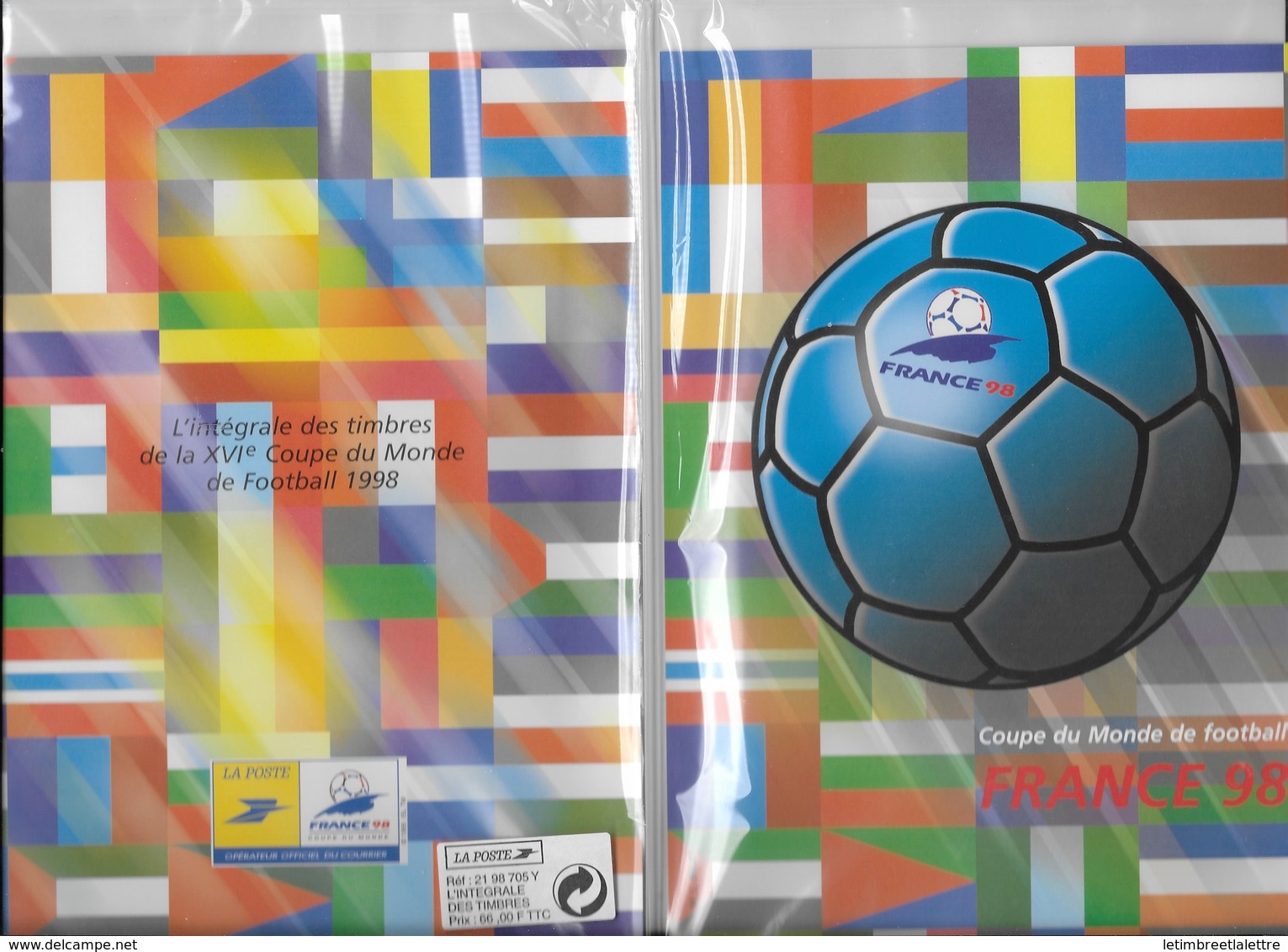 Coupe Du Monde Football  France 1998 L'integrale Des Timbres Sous Blister - 1998 – France