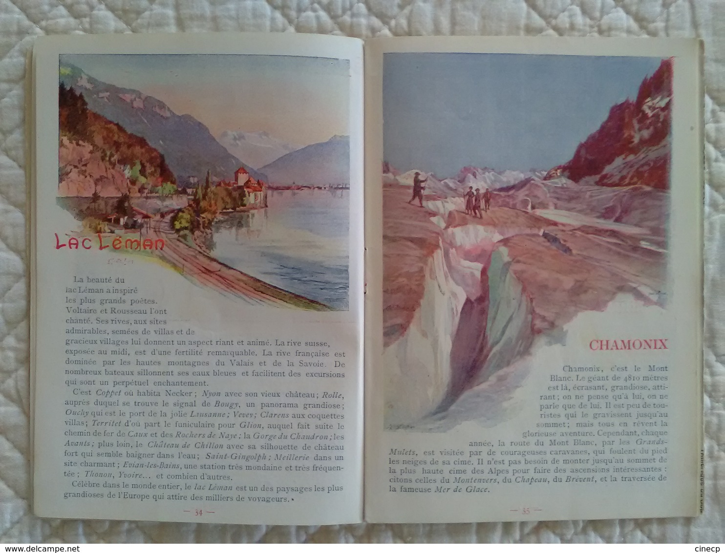 Dépliant touristique CHEMINS DE FER PLM superbes illustrations Art Nouveau des villes gares du réseau attelage à chien