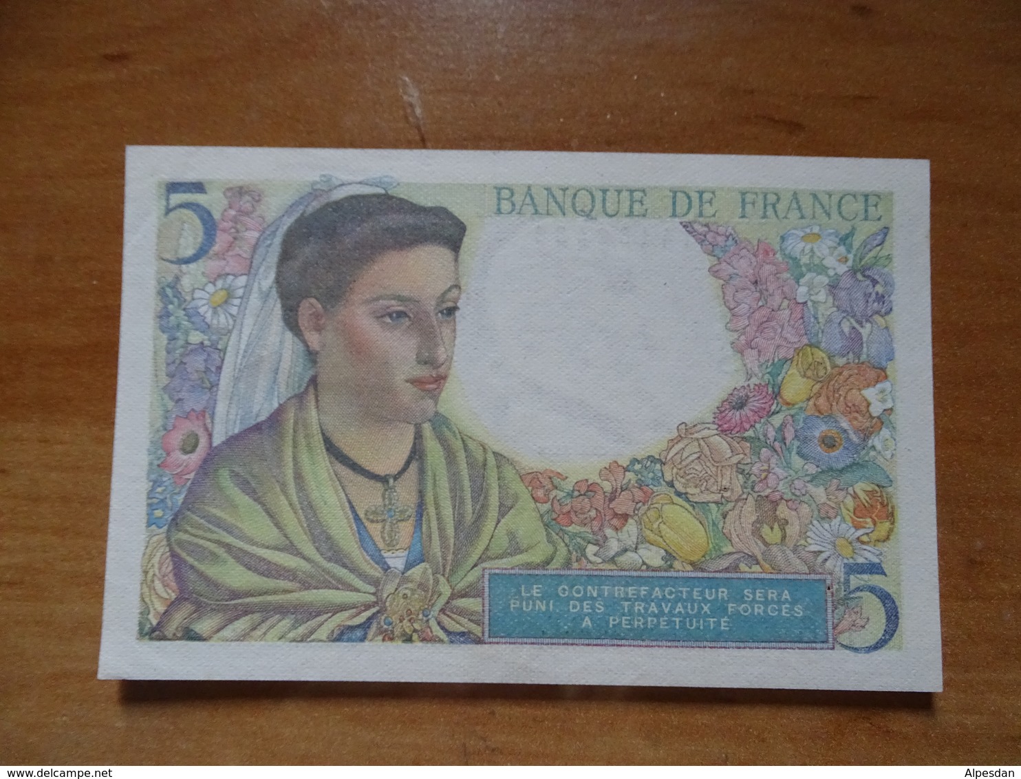 Billet, France, 5 Francs,  2-6-43 - 5 F 1943-1947 ''Berger''