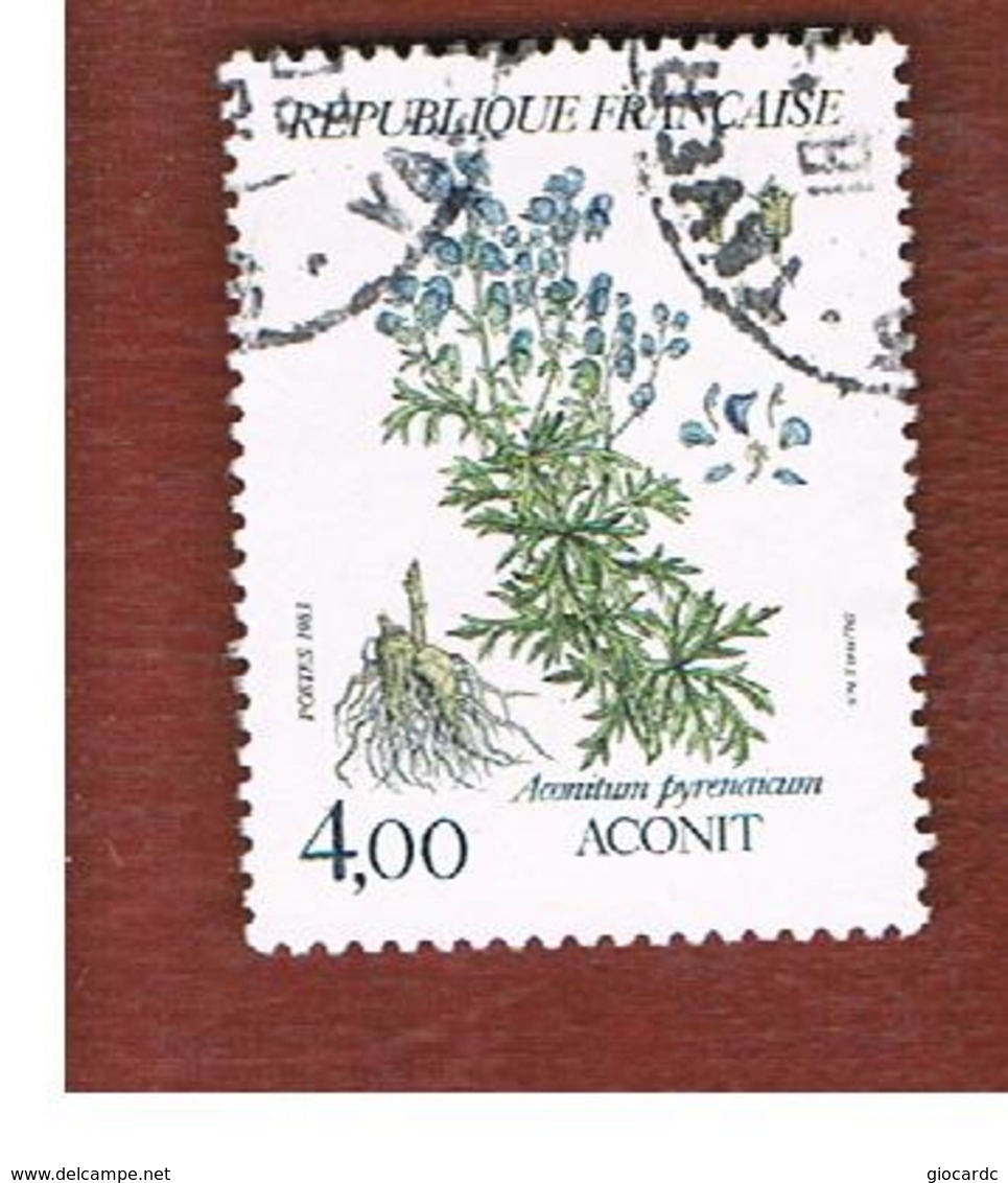 FRANCIA (FRANCE) -   SG 2586     -      1983  FLOWERS: ACONITE  -  USED - Gebraucht