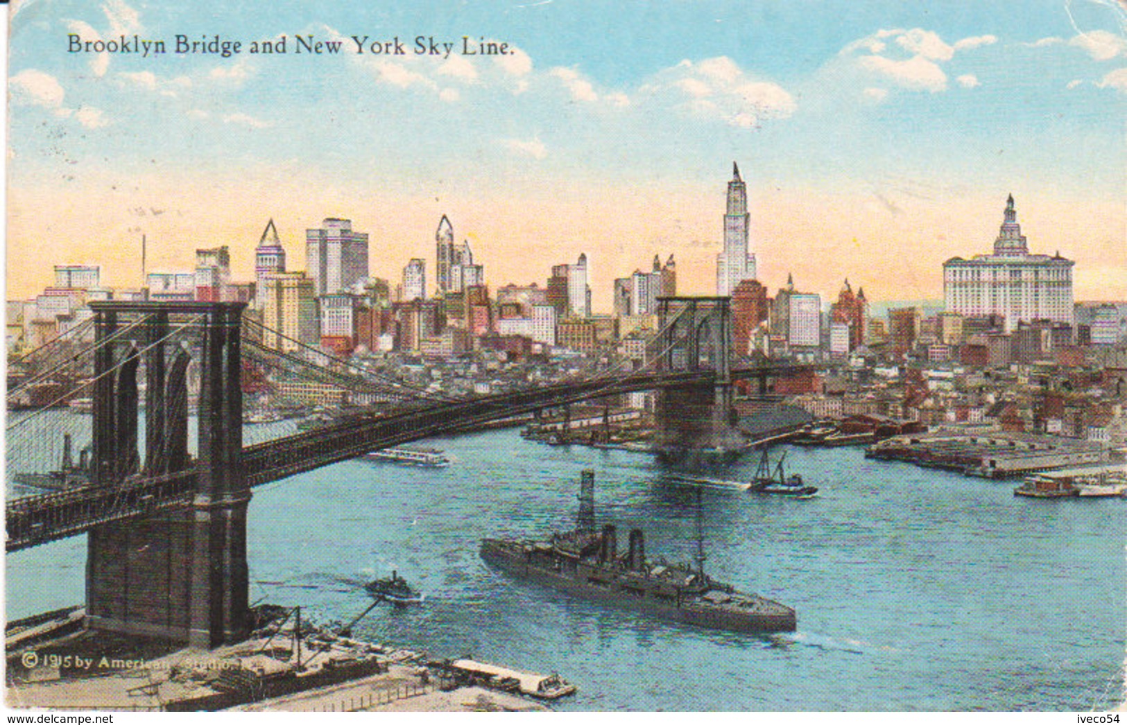 1924  Brooklyn  Bridge And New York Sky Line  ( Vers Germany ) - Brooklyn